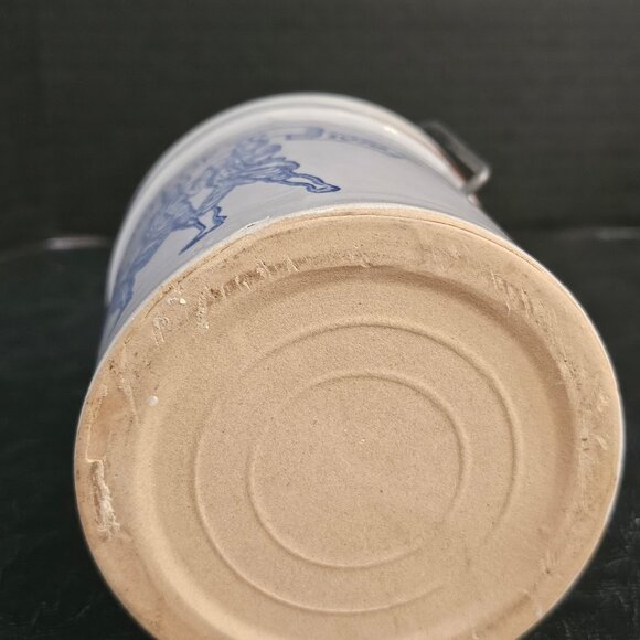 Vintage Bicentennial Stoneware Cheese Crock With Wire Bale Spirit of 76 - Picture 6 of 10